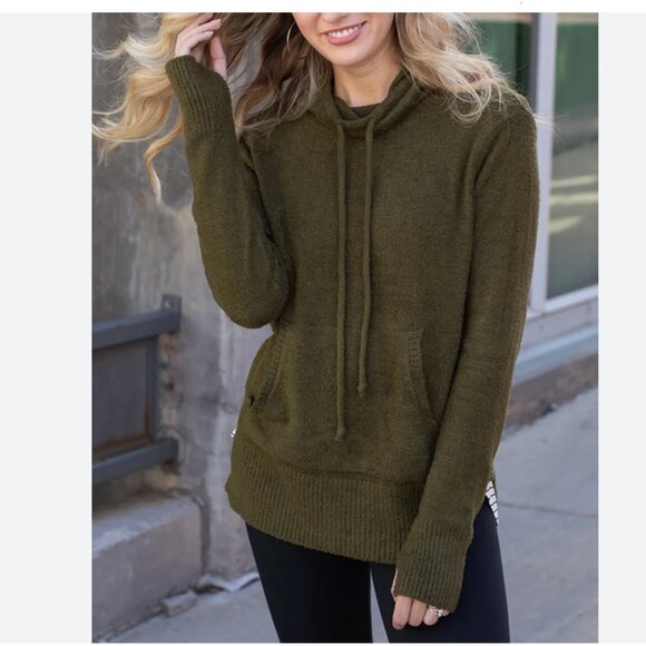 Grace & Lace: Bambü Hooded Cowl Pullover Hoodie - Picture 1 of 7